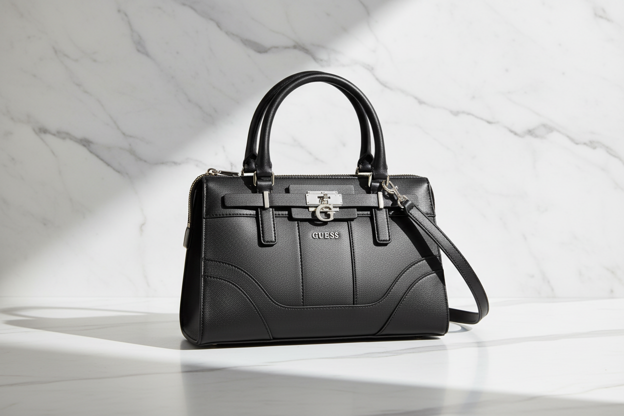 Dámská kabelka Guess Jeans z černého polyuretanu