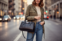 Dámská kabelka Guess Jeans z černého polyuretanu