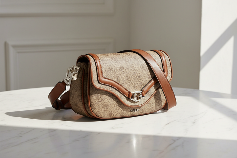 Dámská kabelka Guess Jeans béžová z polyuretanu