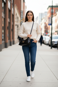 Guess Jeans Nero Poliuretano Dam Axelväska