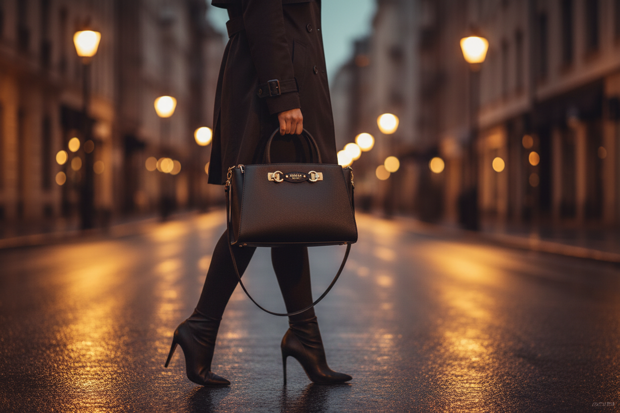 Guess Jeans svart polyuretan handväska för kvinnor