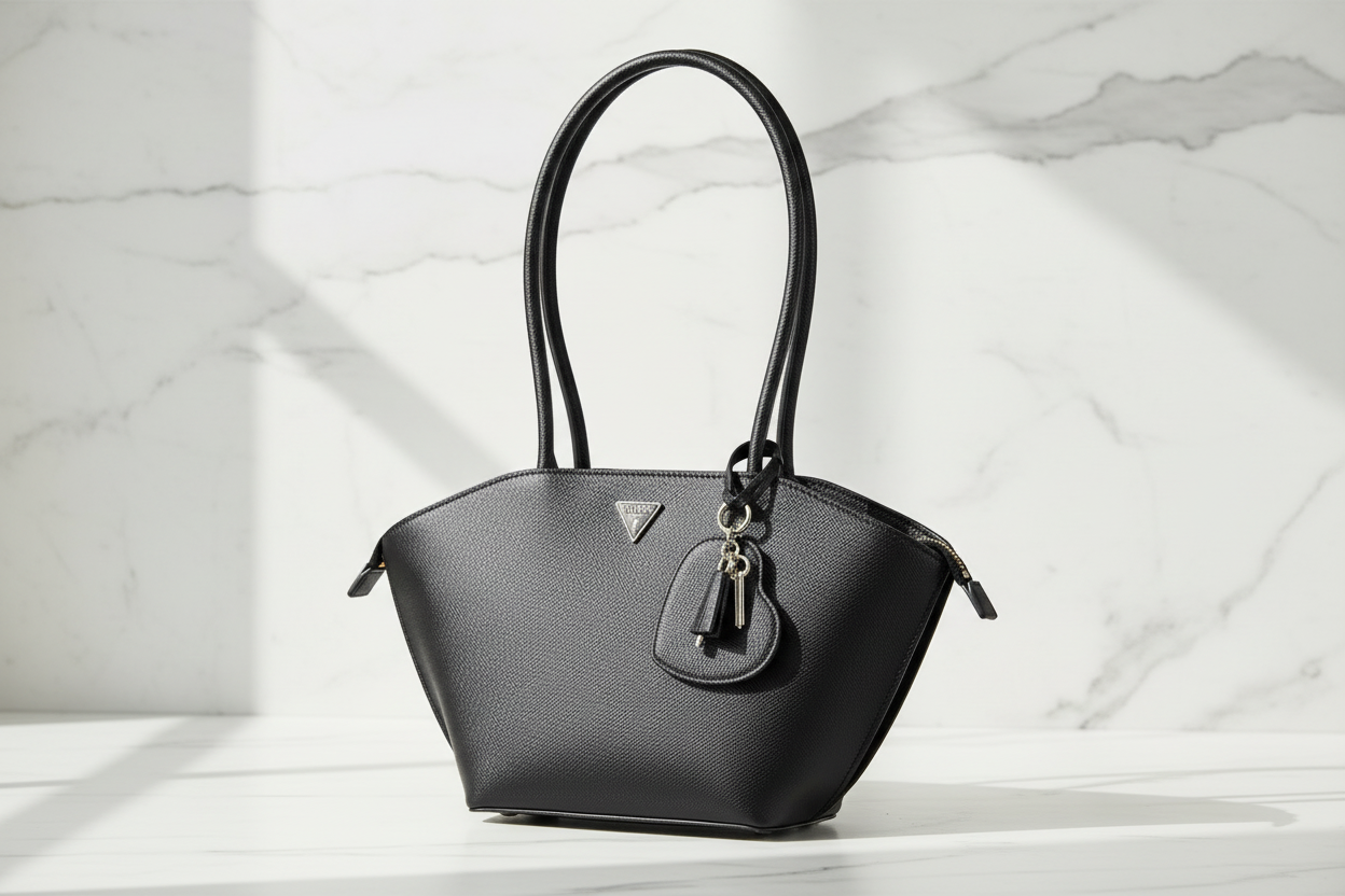 Guess Jeans Svart Polyuretan Damhandväska