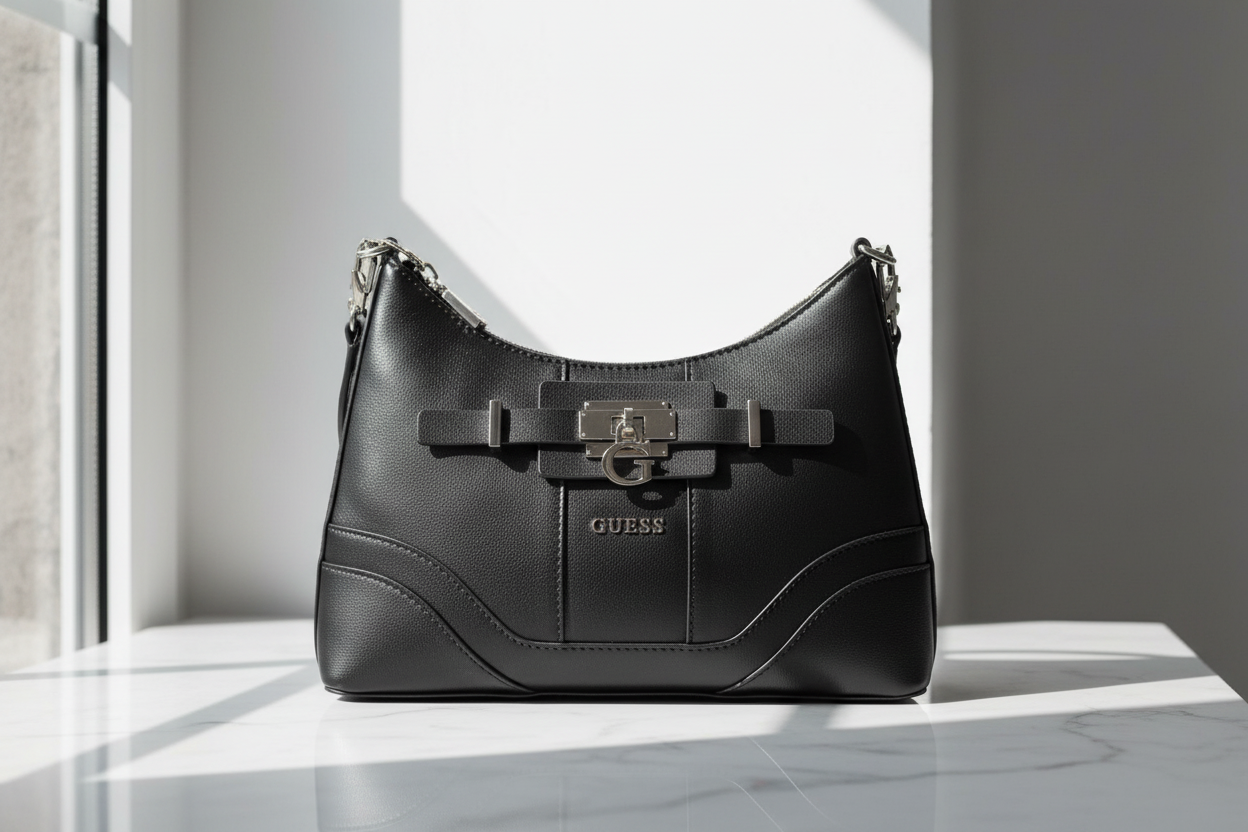 Dámská kabelka Guess Jeans z černého polyuretanu