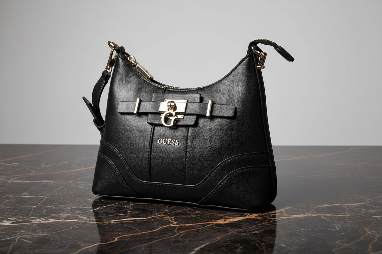 Dámská kabelka Guess Jeans z černého polyuretanu