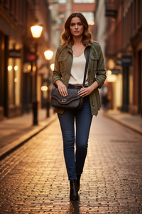 Guess Jeans Nero Poliuretano Women Handbag