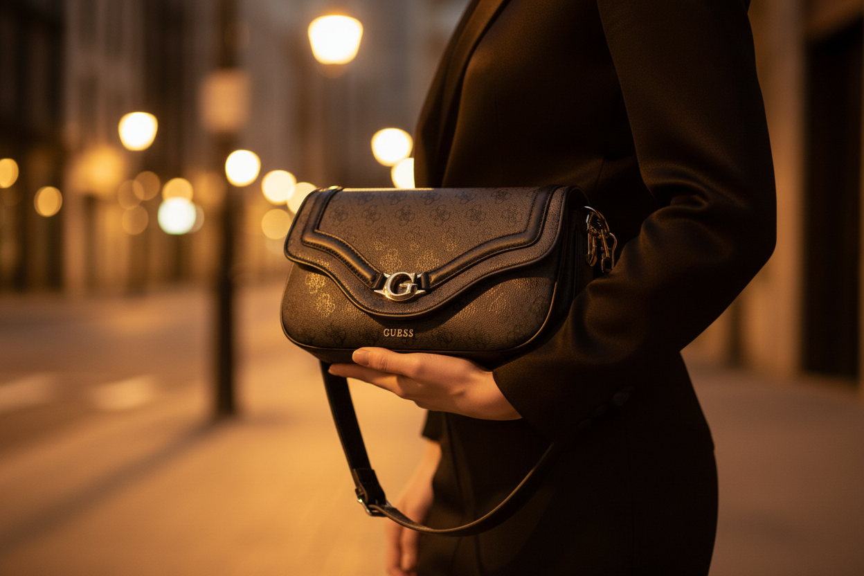 Guess Jeans Nero Poliuretano Women Handbag