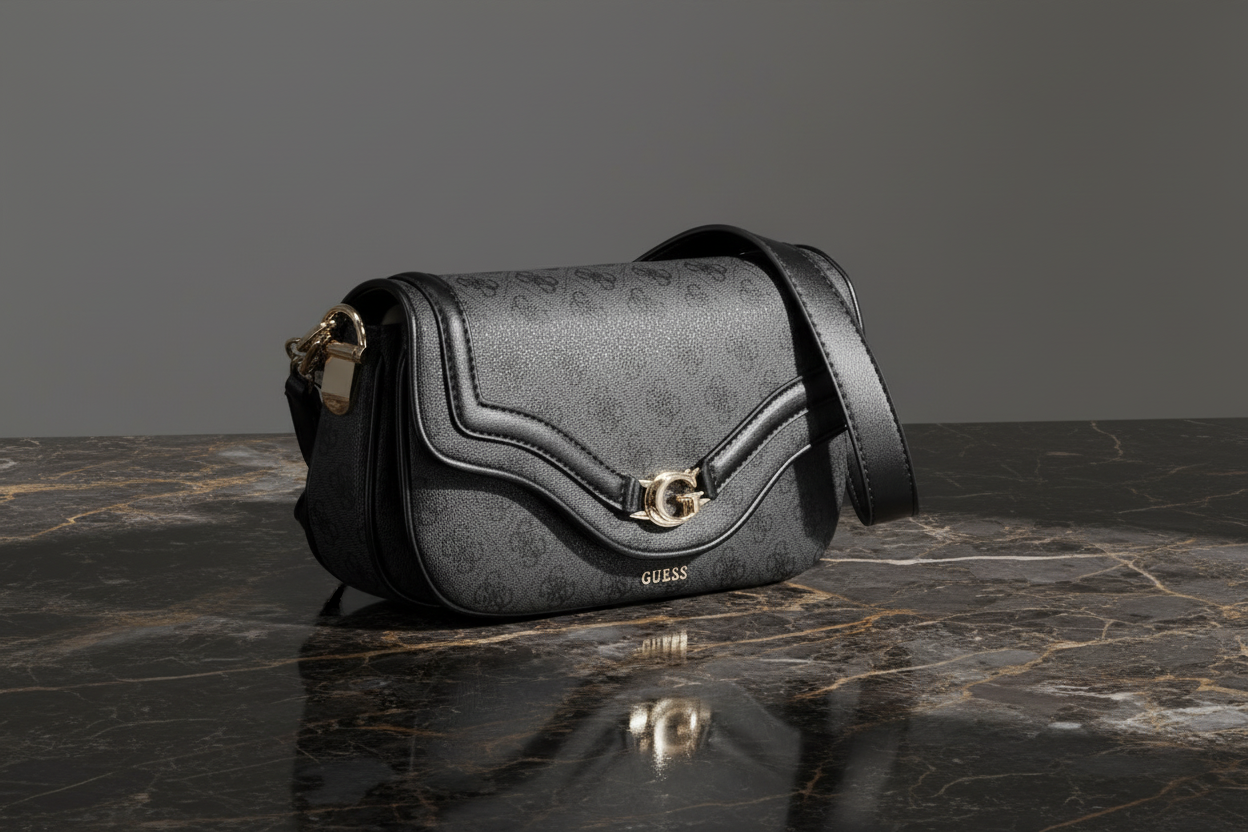 Guess Jeans Nero Poliuretano Damhandväska