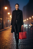 Červená kožená taška přes rameno Michael Kors