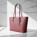 Červená látková kabelka přes rameno Michael Kors