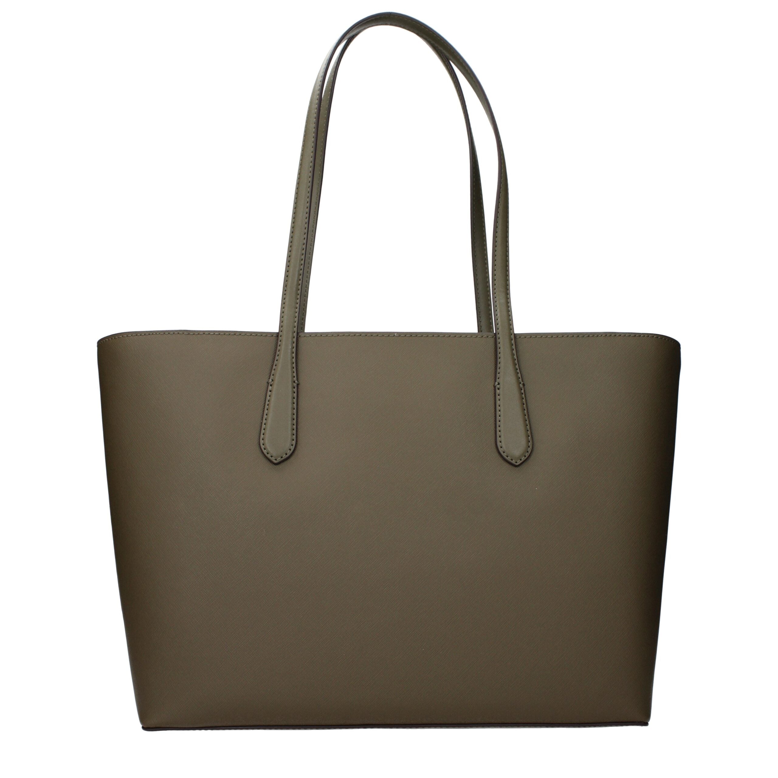 Michael Kors grön tygaxelväska