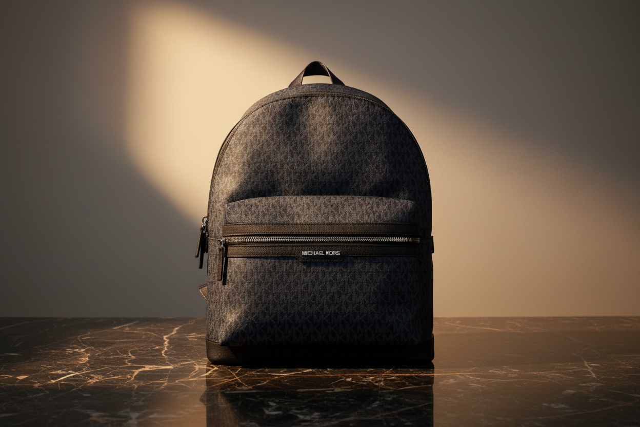 Michael Kors Blå Tygryggsäck