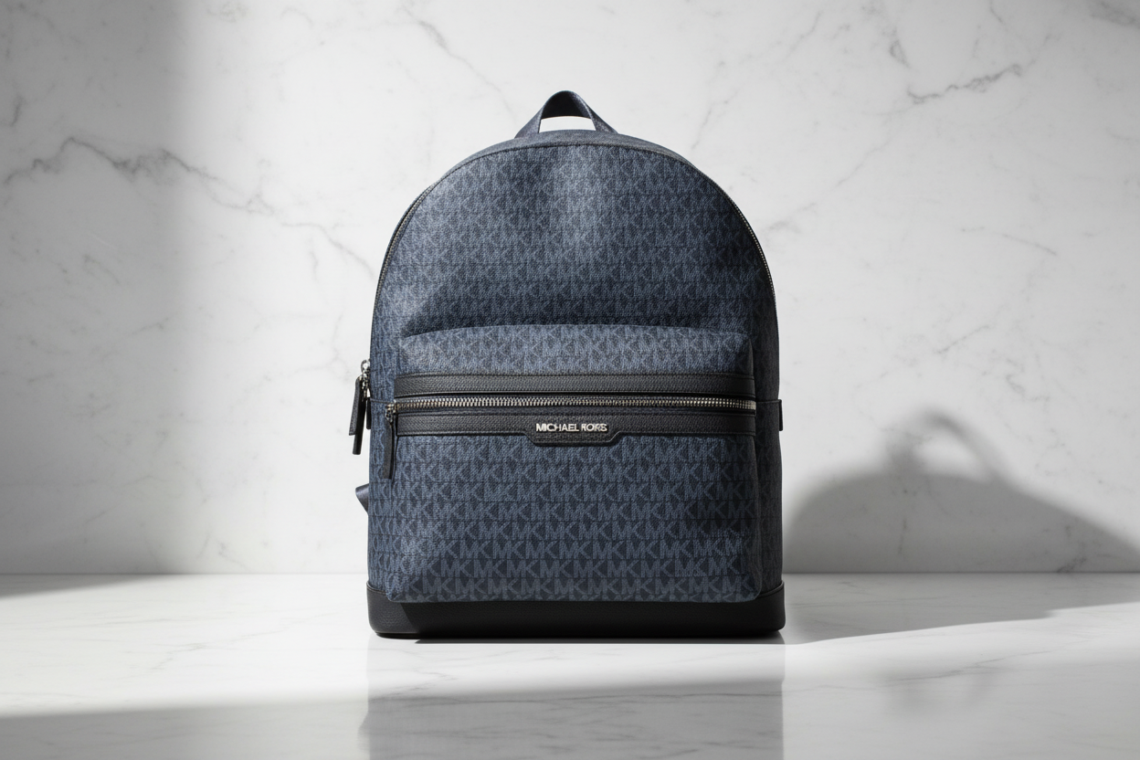 Michael Kors Blå Tygryggsäck