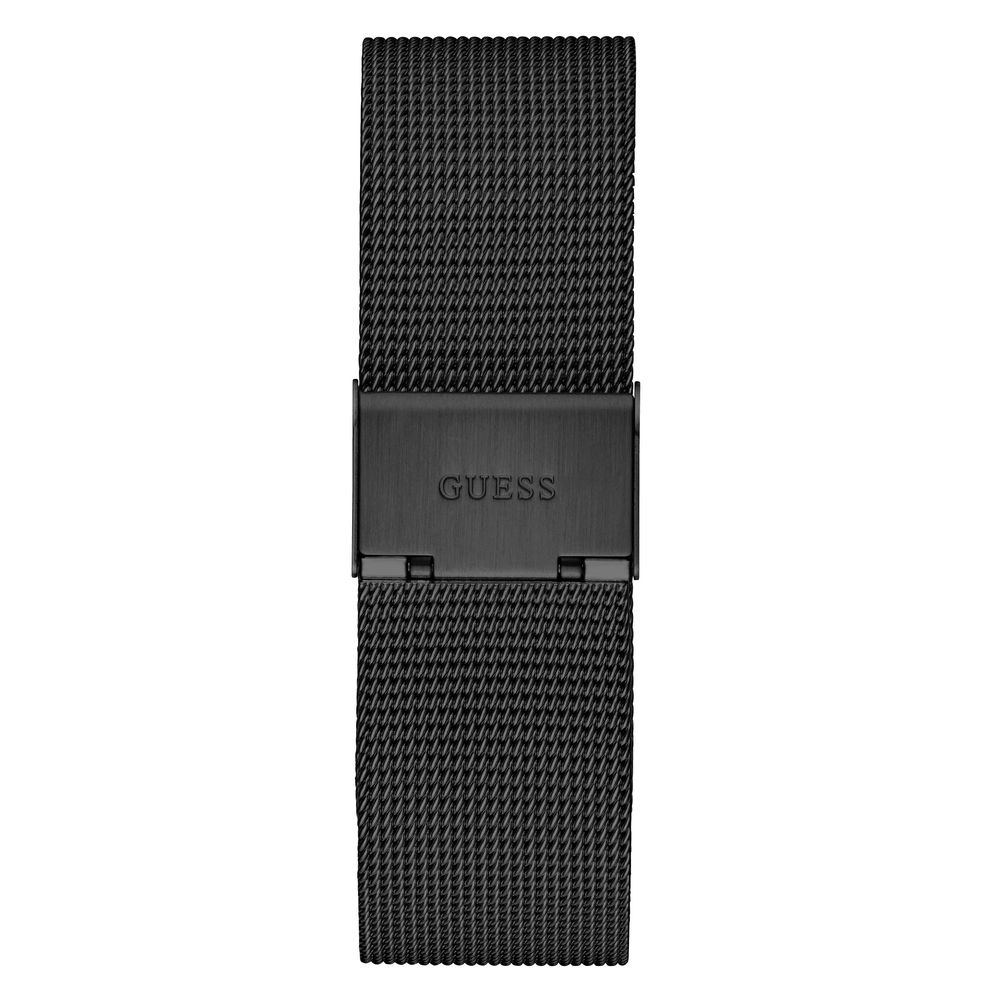 Guess svart klocka i rostfritt stål