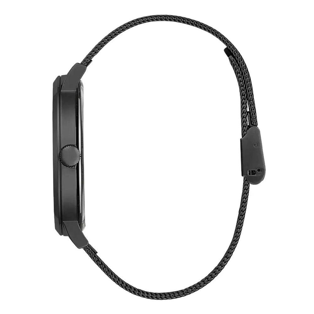 Guess svart klocka i rostfritt stål