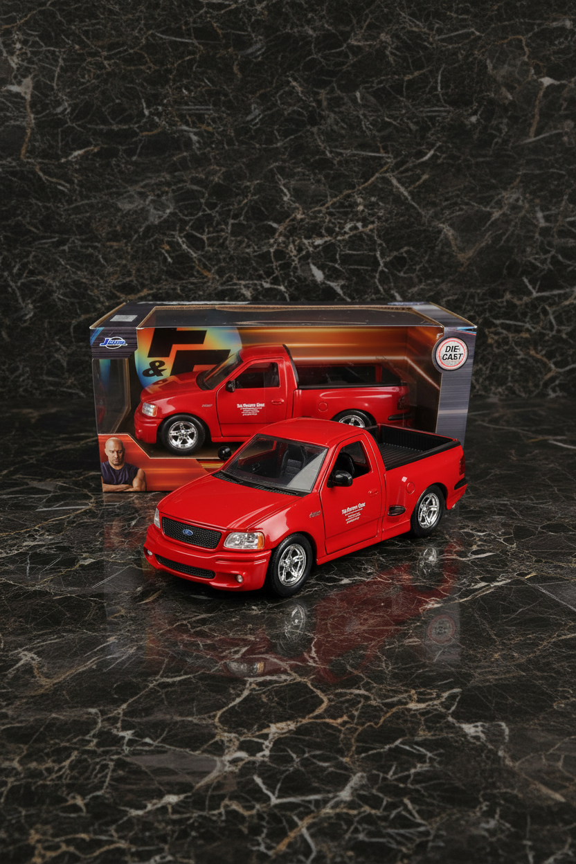 Brian's Ford F-150 SVT Lightning Pickup Truck Red "Fast & Furious" Movie 1/24 Diecast Model Car by Jada