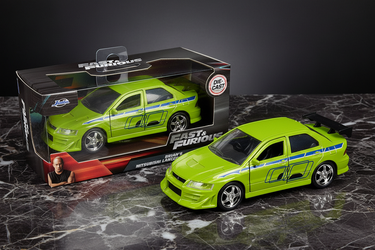 Brian's Mitsubishi Lancer Evolution VII Green "Fast & Furious" Movie 1/32 Diecast Model Car by Jada