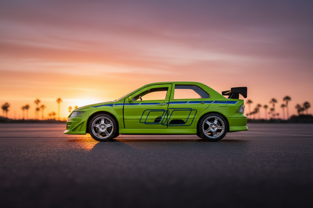 Brian's Mitsubishi Lancer Evolution VII Green "Fast & Furious" Movie 1/32 Diecast Model Car by Jada
