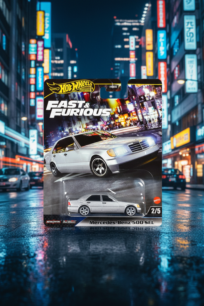 Mercedes-Benz 500 SEL Silver Metallic "The Fast and the Furious: Tokyo Drift" (2006) Movie "Fast & Furious" Series Diecast Model Car by Hot Wheels